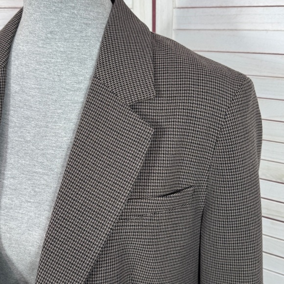 Gap Houndstooth Knit Oversized Blazer Jacket Brown Small Heritage Preppy - Picture 5 of 12